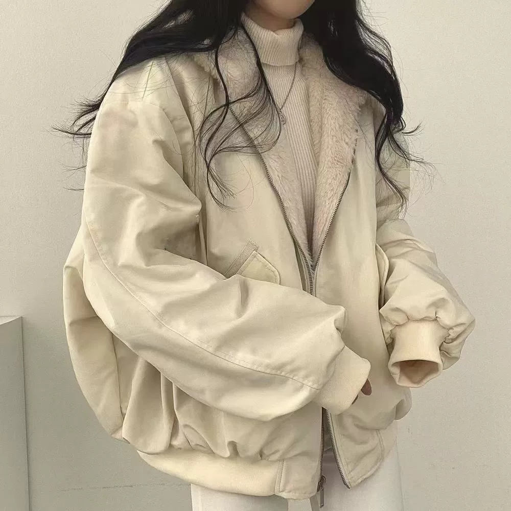 Пуховик женский, корейский стиль oversize — тёплый демисезонный
