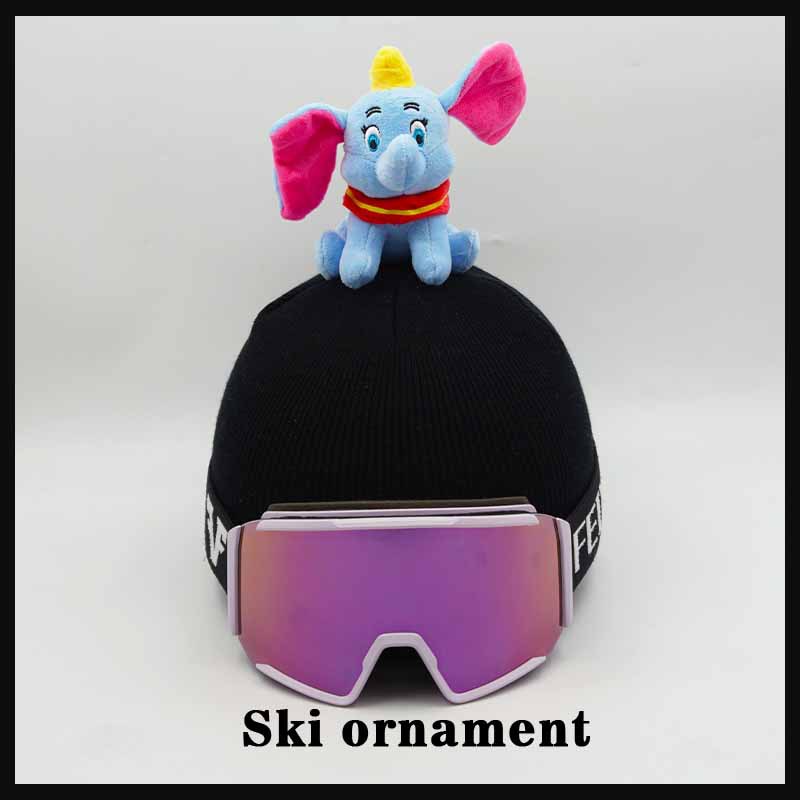 Universal Ski Helmet Cover Cartoon Elephant Doll Decoration Detachable Universal (Auto Parts and Accessories) - sitting-elephant-helmet-cover-only
