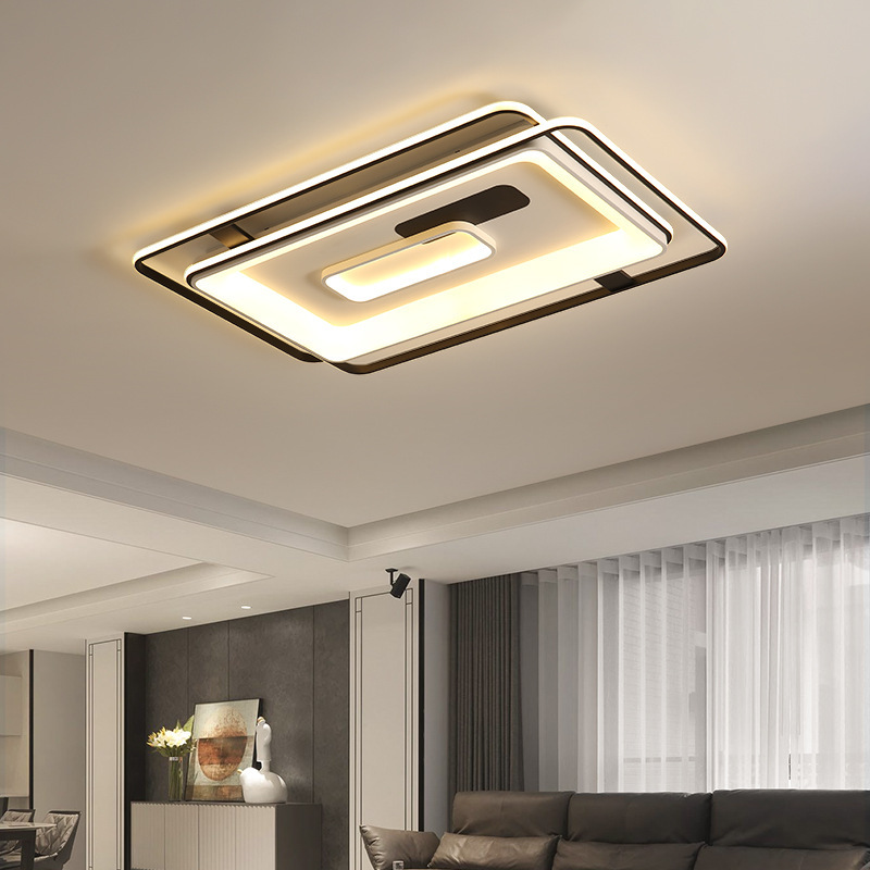 2025 nueva lámpara de sala de estar lámpara de techo LED dormitorio comedor simple atmósfera iluminación del hogar lámpara ultrafina