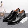 crocodile leather shoes Business models rubber Soft soled shoes Frenum Belly Men's Shoes Versatile England crocodile leather shoes