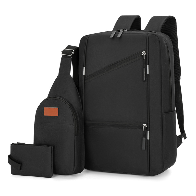 Mochila de comercio exterior, mochila multifuncional para hombre, conjunto de tres piezas, mochila de negocios de nailon de gran capacidad, mochila para ordenador