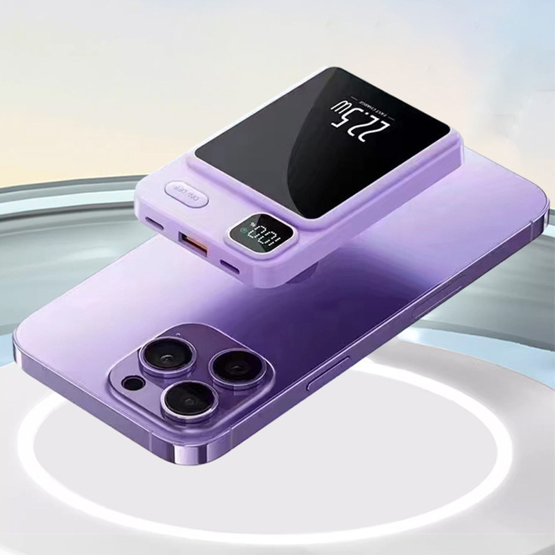 Fuente de alimentación portátil portátil al aire libre de cuatro líneas de gran capacidad con cable de carga, tesoro de carga de pantalla digital inteligente en stock