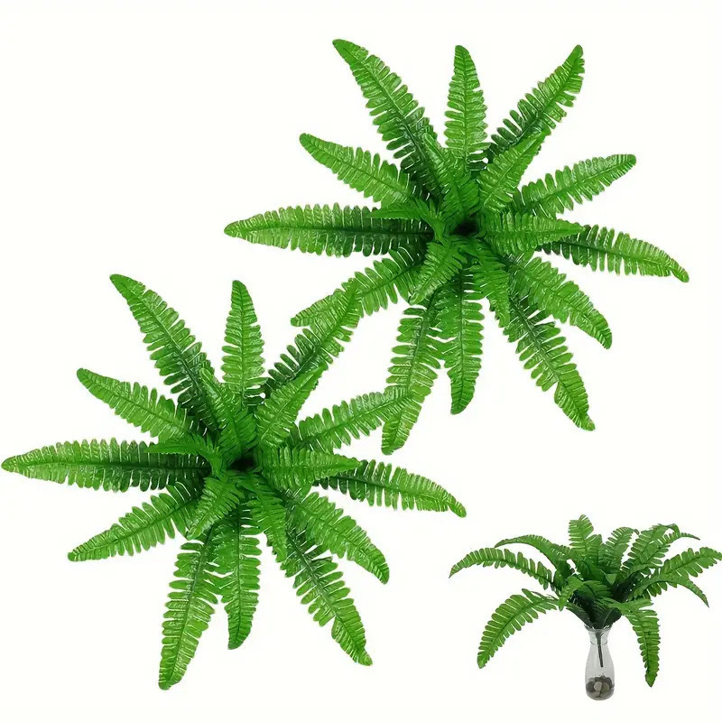 Artificial Fern Persian Leaves 18 Heads/24 Heads Persian Grass Green Plant Fake Grass Persian Leaf Bunch Wedding Aisle Decoration