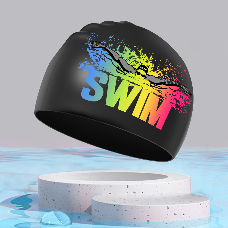 Sombrero de natación de silicona para adultos unisex aumenta la protección solar no estrangula la cabeza profesional de entrenamiento impermeable sombrero de natación fábrica al por mayor