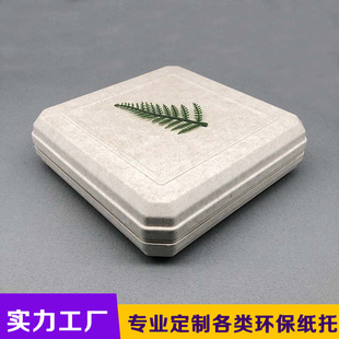 Dongguan Paper and Plastic Factory Bagasse Paper Products Current Mold Customizable Wet Press Paper Box Dragon Boat Festival Gift Box Mid-Autumn Festival Gift Box