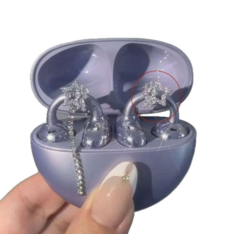 Suitable for Freeclip Earphone Clips, Star Bow Ear Clips, Niche Stylish and Elegant Fashion Exquisite Ear Clips
