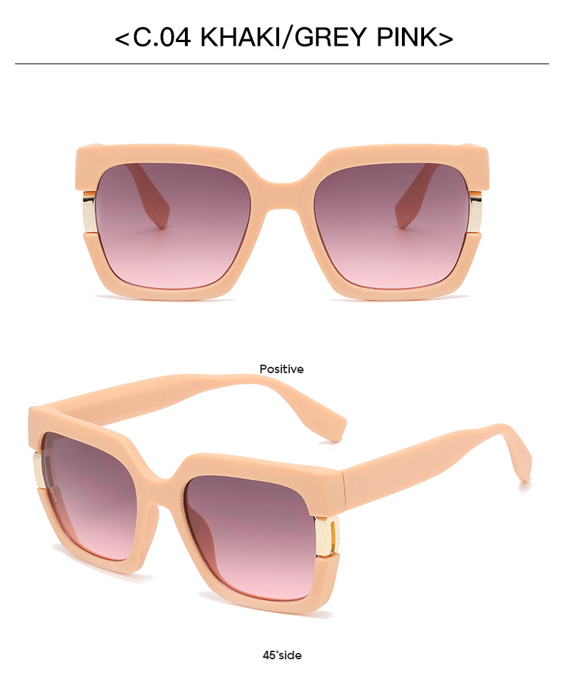 60g Weight Full Frame Glasses Structure Sunglasses Classification PC, UV400 Protection Lens Material Square Glasses Style Outdoor, Travel Occasion Solid Color Pattern All Seasons Season Women's Gender Simple Style, Classic Style Style Simple Style Classic Style Solid Color PC UV400 Protection Square Full Frame Women's Sunglasses 16