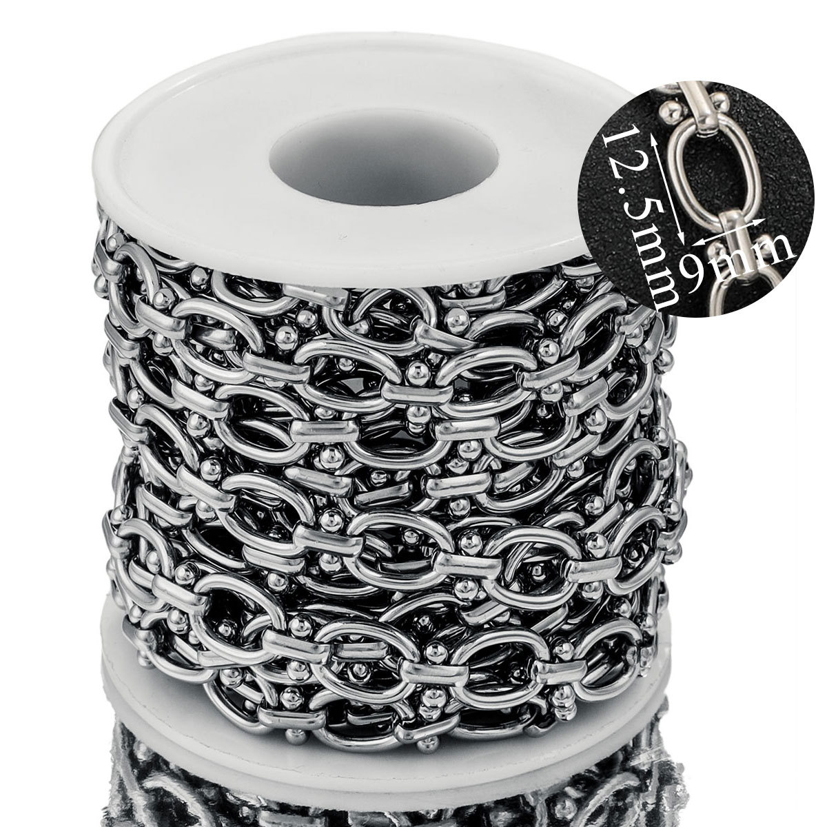 Nuevos huevos de hebilla de huevo de acero inoxidable cadena no decolor personalidad punk pulsera collar joyas cadena diy