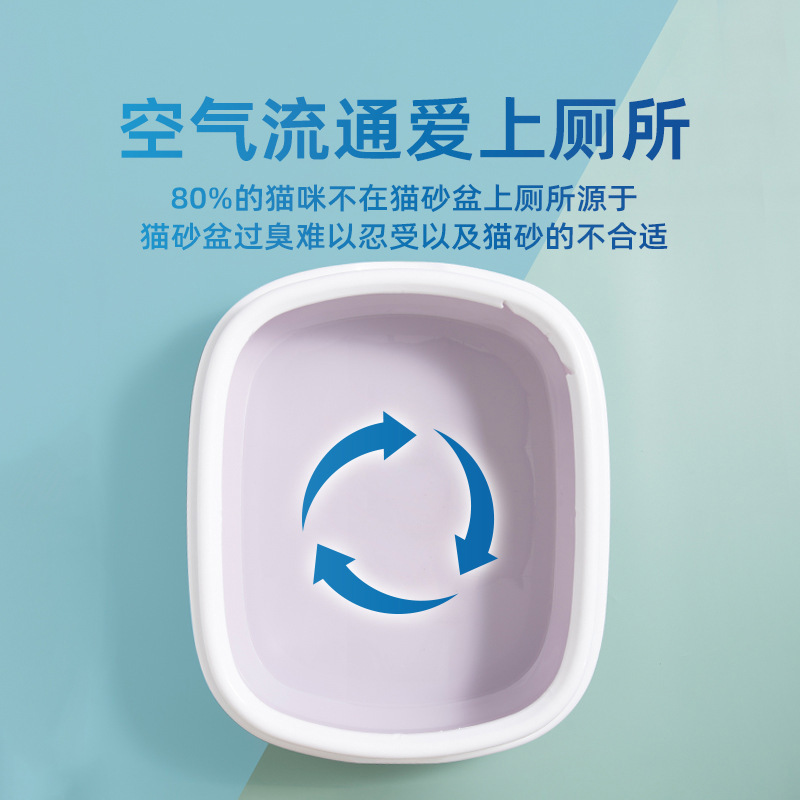 Pala de arena para gatos, lavabo de arena extra grande, entrega antisalpicaduras, envío gratis, lavabo de arena de plástico semicerrado, suministros para mascotas, desodorización de inodoro