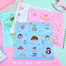 九宫格冰晶坐垫汽车凝胶坐垫儿童学生宠物冰凉垫少女心凝胶散热