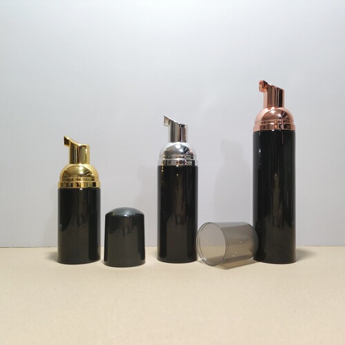 30ml60ml100ml black foam bottle hand sanitizer mousse bottle facial cleanser foaming bottle PET plastic