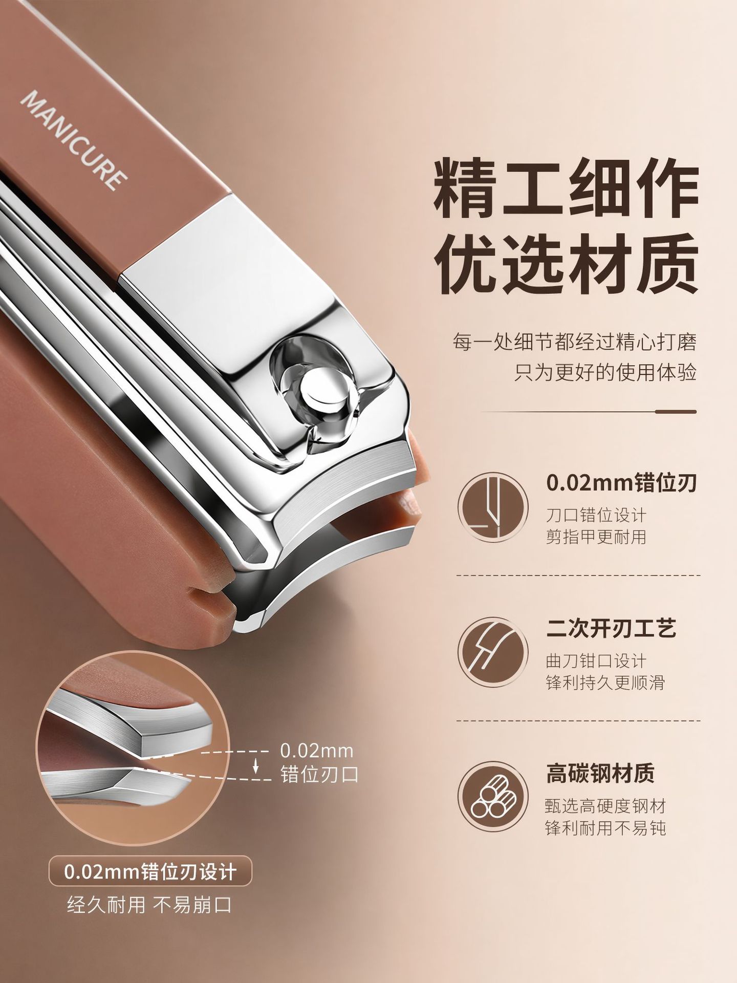 Nail Clipper Set Stainless Steel Nail Trimmer Cuticle Scissors Anti-Splash Portable Manicure Tools for Men and Women