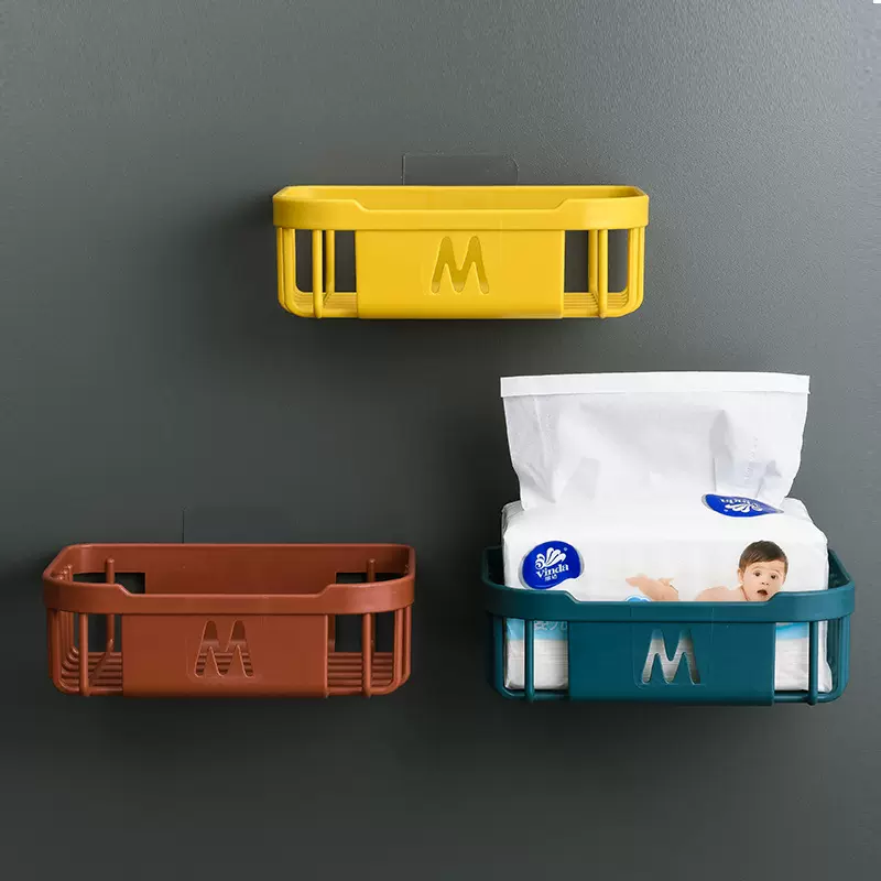 免打孔卫生间置物架厕所纸巾盒厕纸家用手纸架卷纸筒卫生纸卷纸架