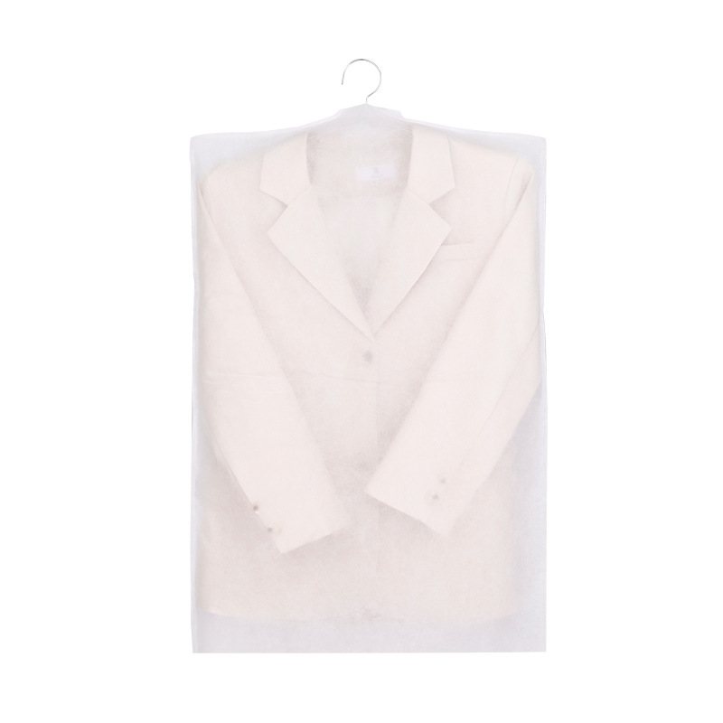 Hotel limpieza en seco ropa no tejida bolsa de polvo ropa oblicua colgando bolsa de almacenamiento capa abajo chaqueta ropa cubierta de polvo