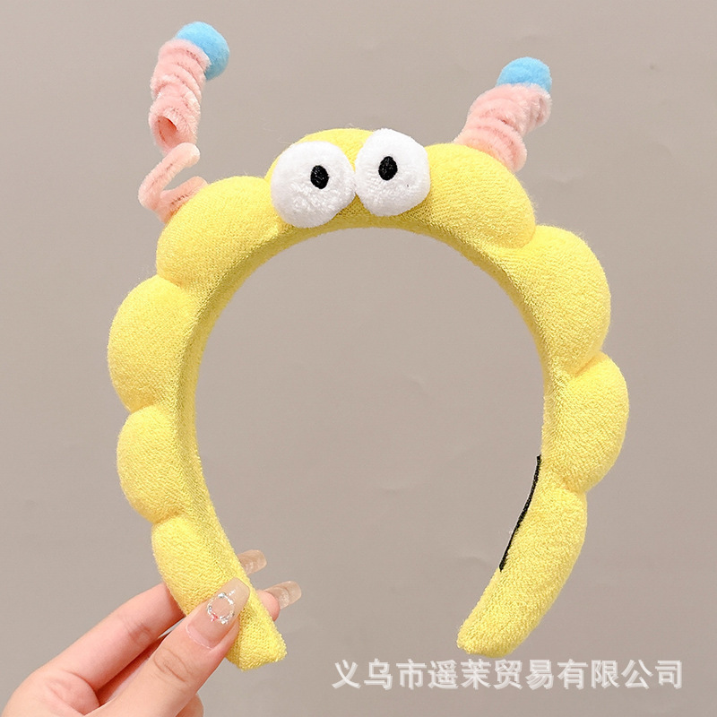 曲奇饼干洗脸发箍女2025新款毛绒压发头箍可爱发卡子防滑发捆头饰|undefined