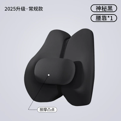 Neck Pillow Set Lumbar Support, Waist support - mysterious-black-comfortable-style-single-lumbar-support