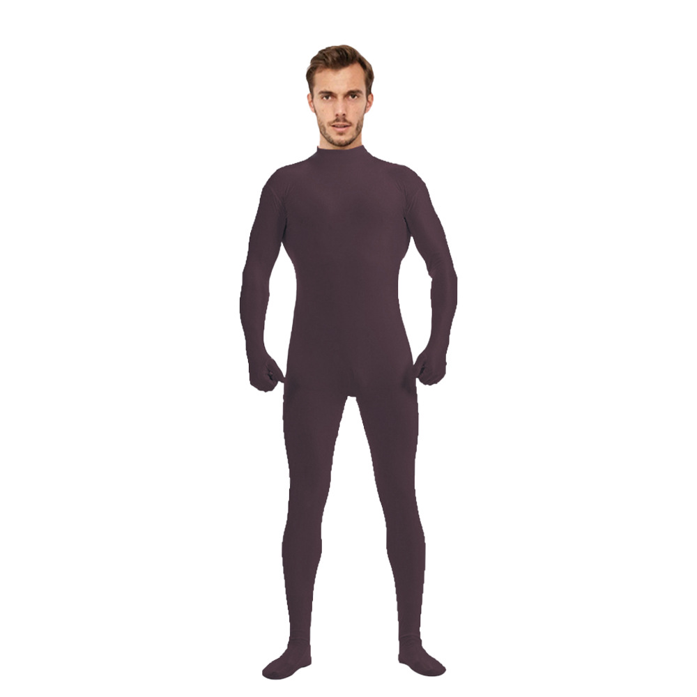 Body de 5 piezas de color sólido, estilo zentai, para danza y espectáculos, éxito de ventas transfronterizo.
