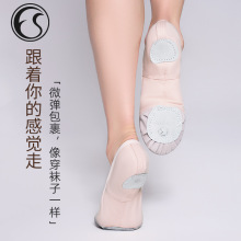 成人舞蹈鞋芭蕾舞儿童练功鞋猫爪软底免系带女童形体民族古典舞鞋