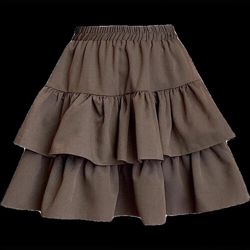 White pleated skirt for women's summer 2025 new style high-waist slimming a-line ruffled puffy skirt cake short skirt