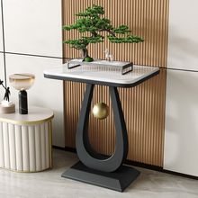 意式轻奢花架置物架北欧岩板花架子简约客厅沙发装饰架阳台花盆架