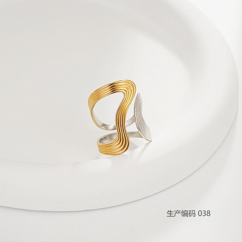 Stainless steel, asymmetrical, two-color, 27mm