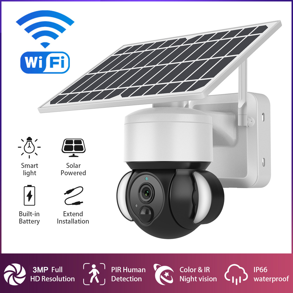Solar 4G 3 millones HD cámara de vigilancia al aire libre impermeable bajo consumo de energía cámara de vigilancia al por mayor