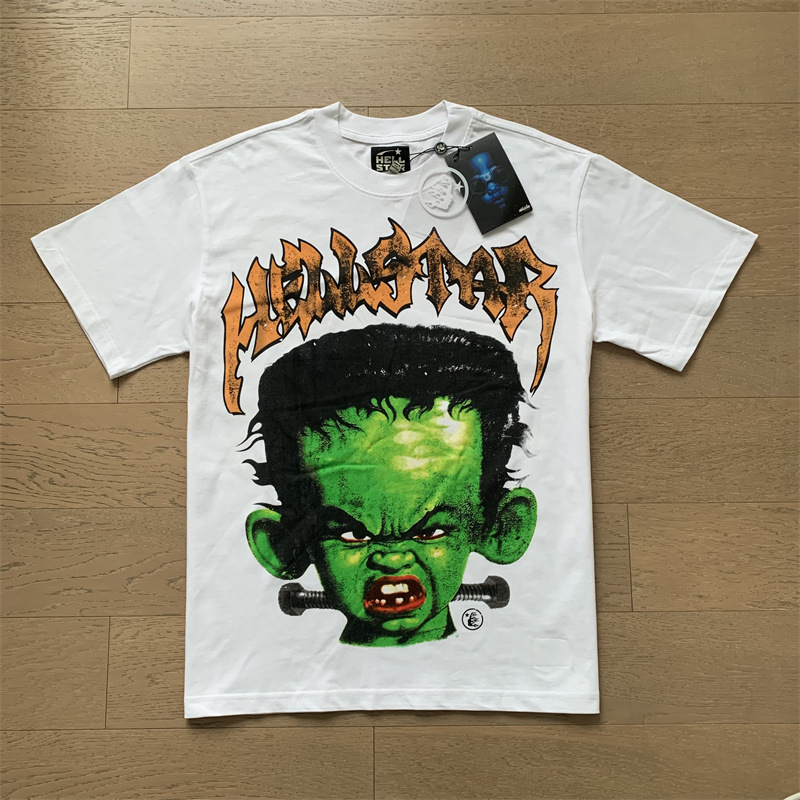 美潮地獄の星insと同じレトロなプリント上着男女のカジュアルなファッション綿の水洗い半袖tシャツ|undefined
