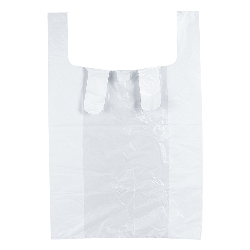 Bolsa de plástico grande en movimiento estilo chaleco negro Bolsa de basura gruesa de embalaje de ropa grande extra gruesa portátil al por mayor