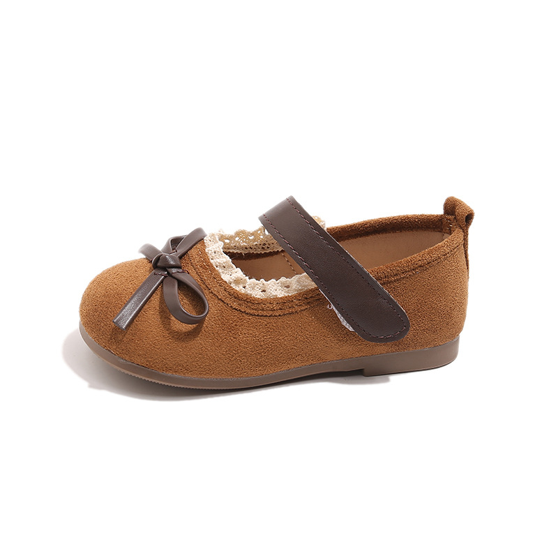 Zapatos de princesa de arco de niñas 2026 primavera nuevos zapatos de encaje para niños con suela suave de moda zapatos de cuero versátiles image 6