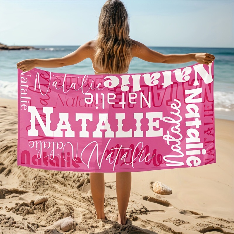 Cross-Border Temu Beach Towel Custom Name Microfiber Quick-Drying Printed Seaside Bath Towel Swimming Towel Jit Delivery Cross-Border Temu Beach Towel Custom Name Microfiber Quick-Drying Printed Seaside Bath Towel Swimming Towel Jit Delivery