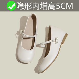 Pearl Mary Jane New Chinese Style Single Shoes for Petite Women 2024 Autumn New Model 3233 Small Size Women's Shoes