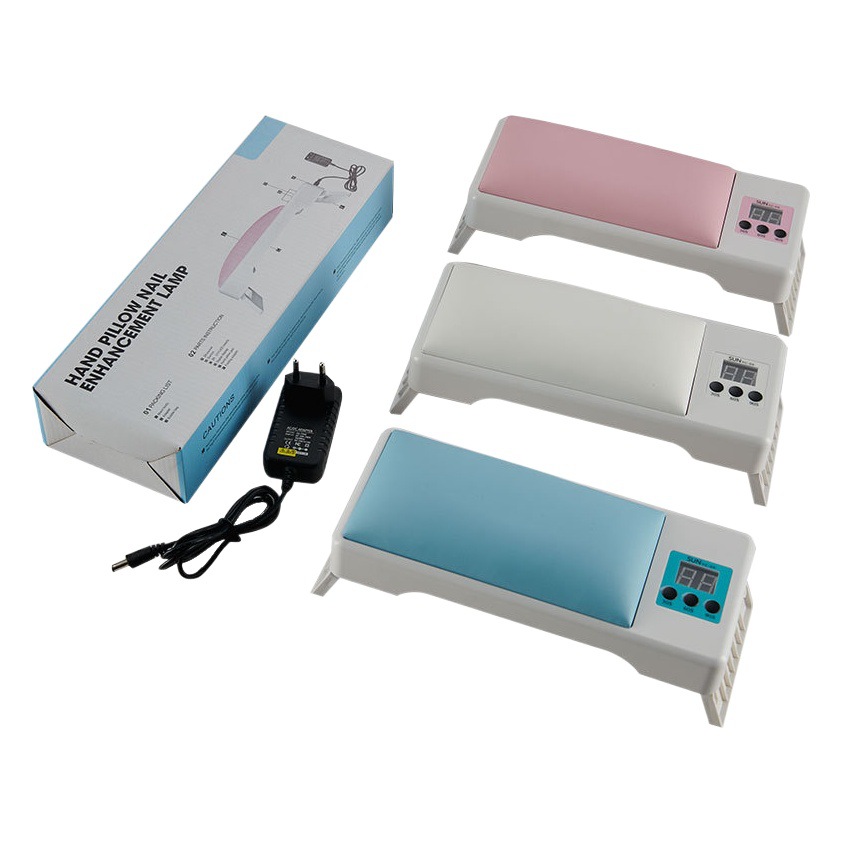 Con almohada de mano, lámpara de uñas, lámpara de fototerapia especial para salón de uñas, máquina de uñas de mano, plegable y conveniente, lámpara de cocción de dos manos transfronteriza