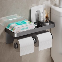 トイレットペーパーホルダー トイレットペーパーホルダー パンチフリートイレットペーパーホルダー ロールペーパーハンガー トイレットペーパー収納ボックス トイレットペーパーホルダー