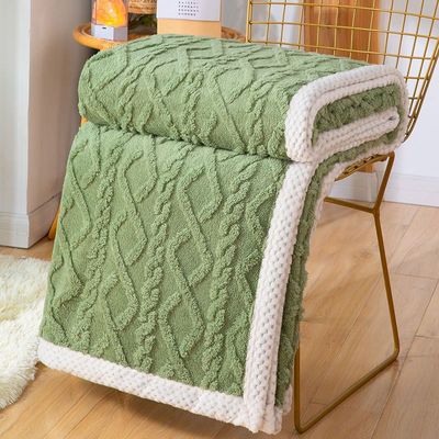 Sherpa blanket Clearance Handle winter thickening keep warm Fleece Blanket Blanket Quilt cover