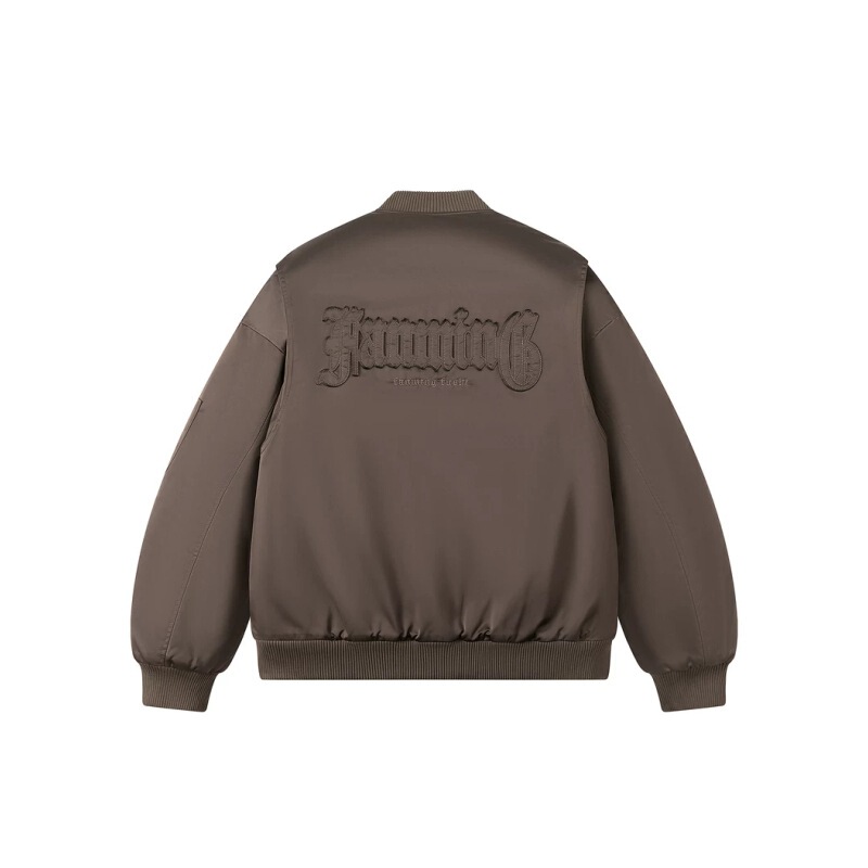 American Trendy Retro Embroidered Baseball Jacket for Men and Women, Loose Silk Jacket with Cotton Padding, Thickened Cotton Pilot Coat