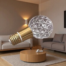 LED球泡注塑亚克力灯头塑料水晶灯泡锣口E14E16E26E27工厂批发