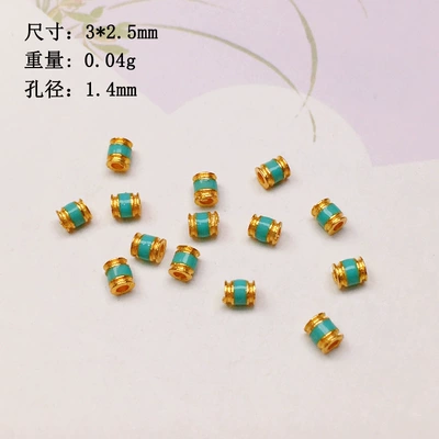 Zərgərlik ara hissələri drop oil barrel beads tube - sky-blue