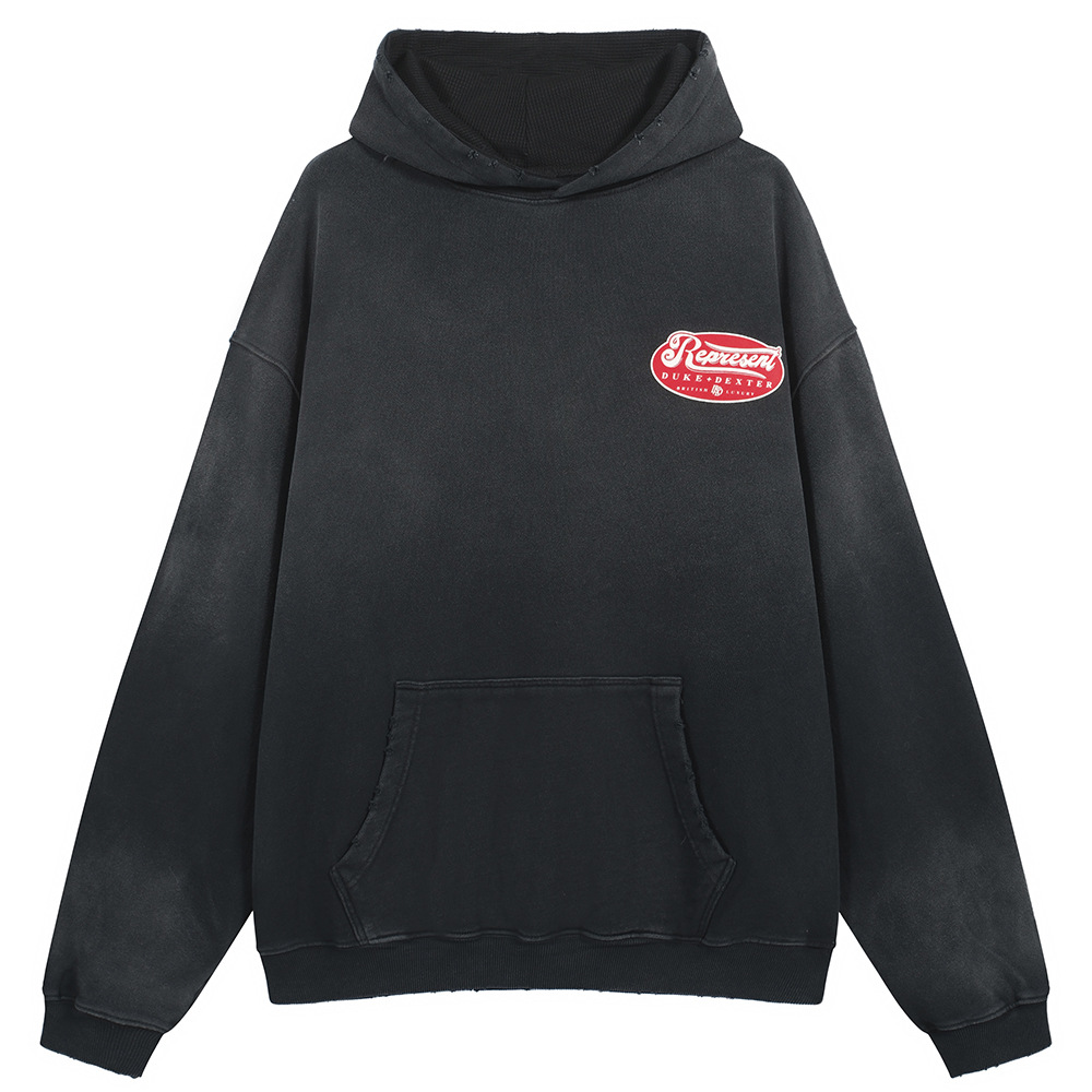 24 nuevo representante logotipo de letras Waffle empalme para hacer viejos hombres y mujeres sueltos sudaderas encapuchadas