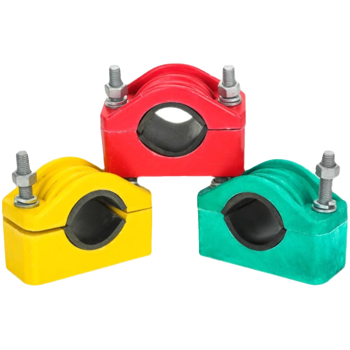 高压防磁玻璃钢电缆固定夹具JGW单芯线缆抱箍卡扣施工单孔夹