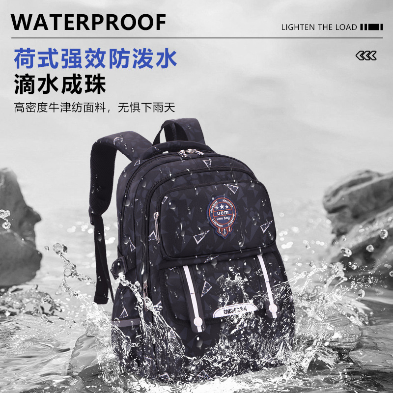 Mochila de estudiantes de secundaria secundaria, mochila de niños, mochila de 3 - 6 - 9 grados, mochila de descompresión de gran capacidad