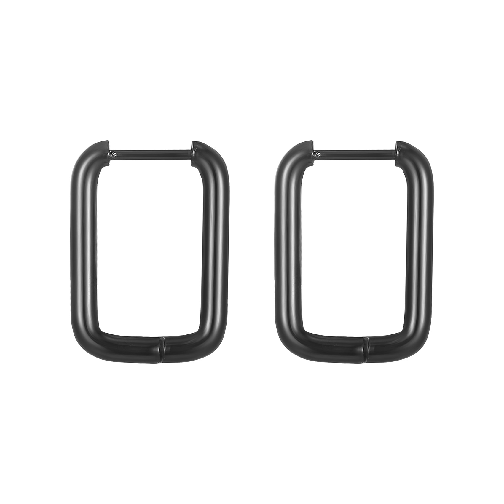 Fashion Rectangle Stainless Steel Plating Hoop Earrings 1 Pair display picture 5