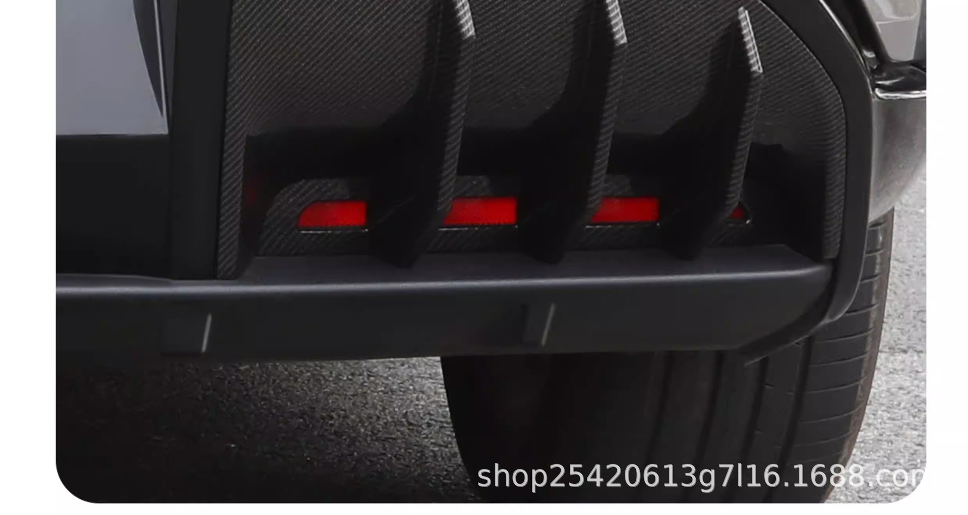 Suitable for Xiaomi Yu7 Rear Bumper Spoiler Decorative Frame Carbon Fiber Pattern Protective Cover Exterior Modification Accessories