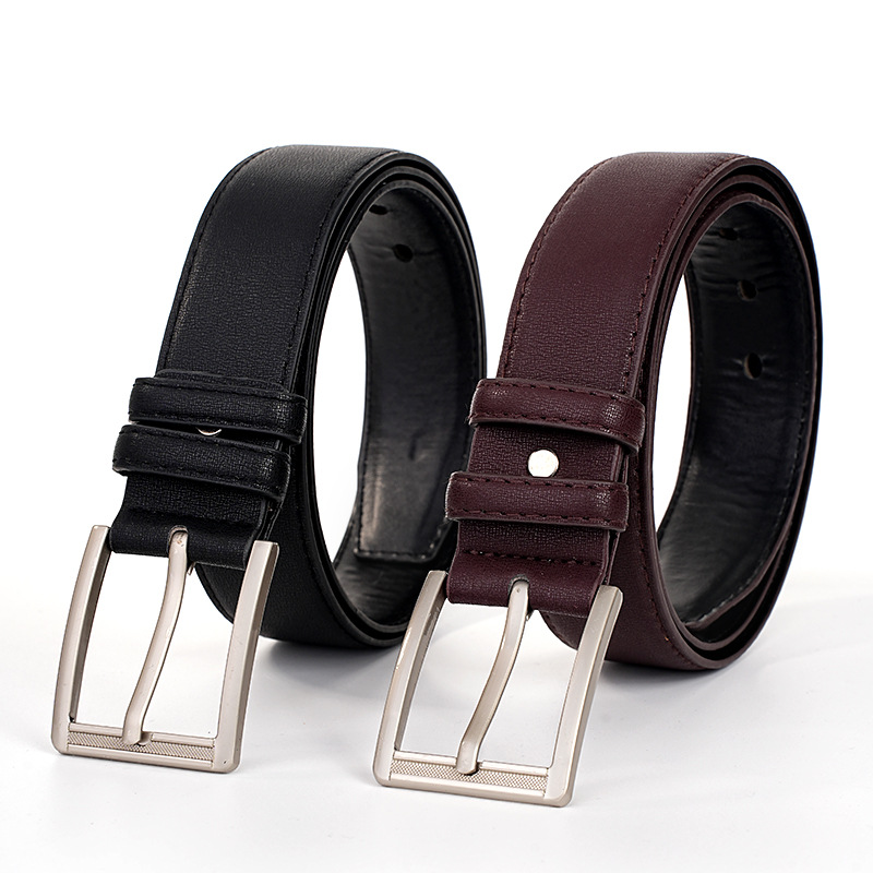 Business Youth Belt Men's Imitation Leather Pin Buckle Belt Versatile Trendy Overalls Student Belt Jeans Belt Trendy Men_viptrois.com