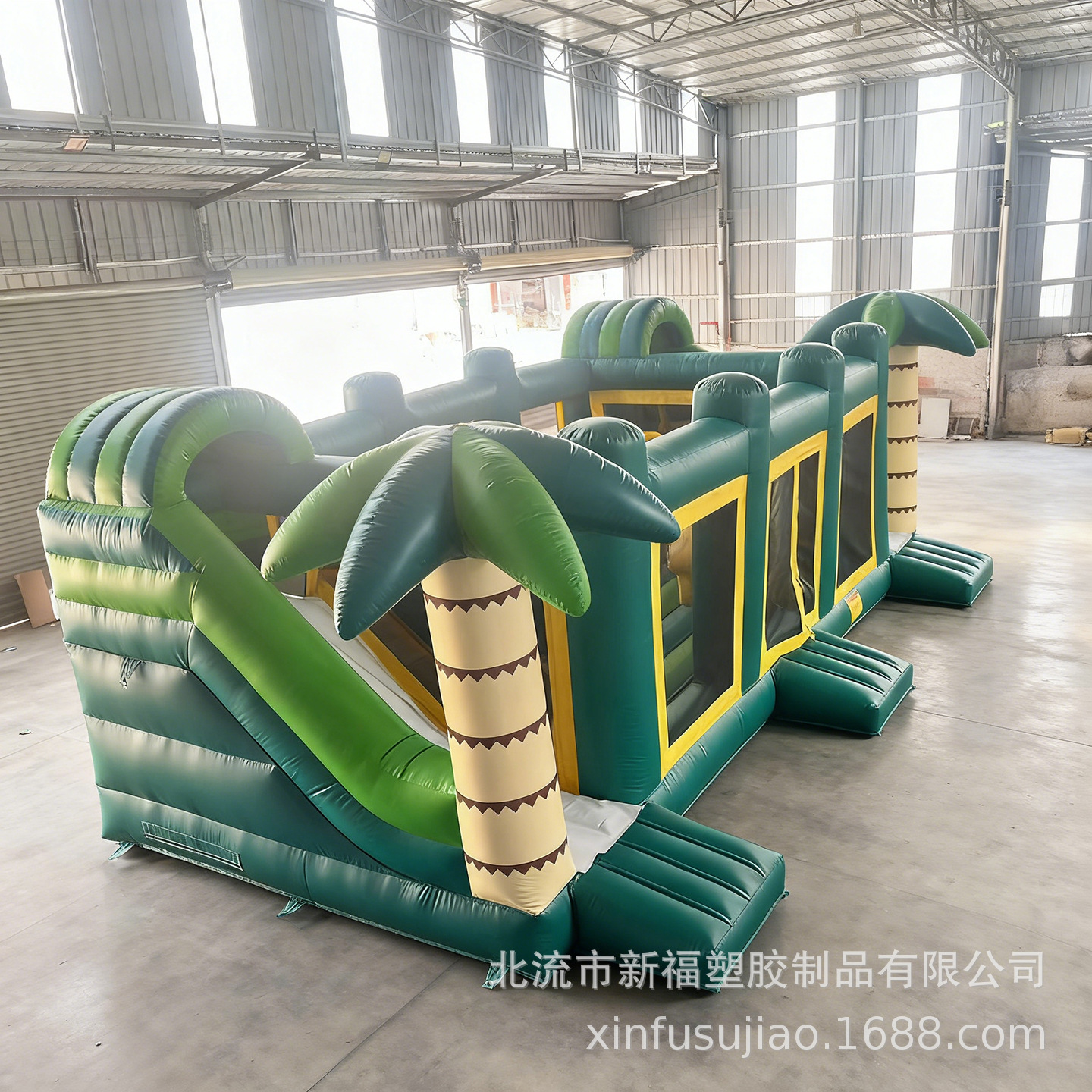 Trampolín infláble de árbol de coco gran castillo infantil paraíso trampolín castillo traviesos deslizante barraca de bombas barraca castillo infláble