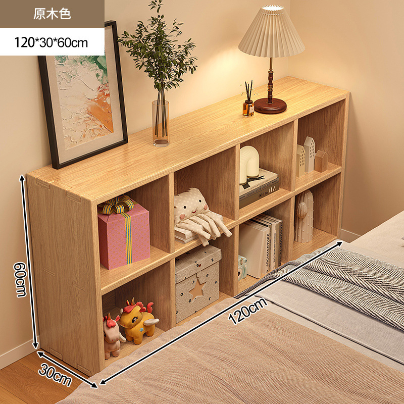 Estante al lado de la cama, gabinete a cuadros de madera maciza junto a la cama, estantería contra la pared, estantería, estantería de nogal de piso a techo, vitrina image 11