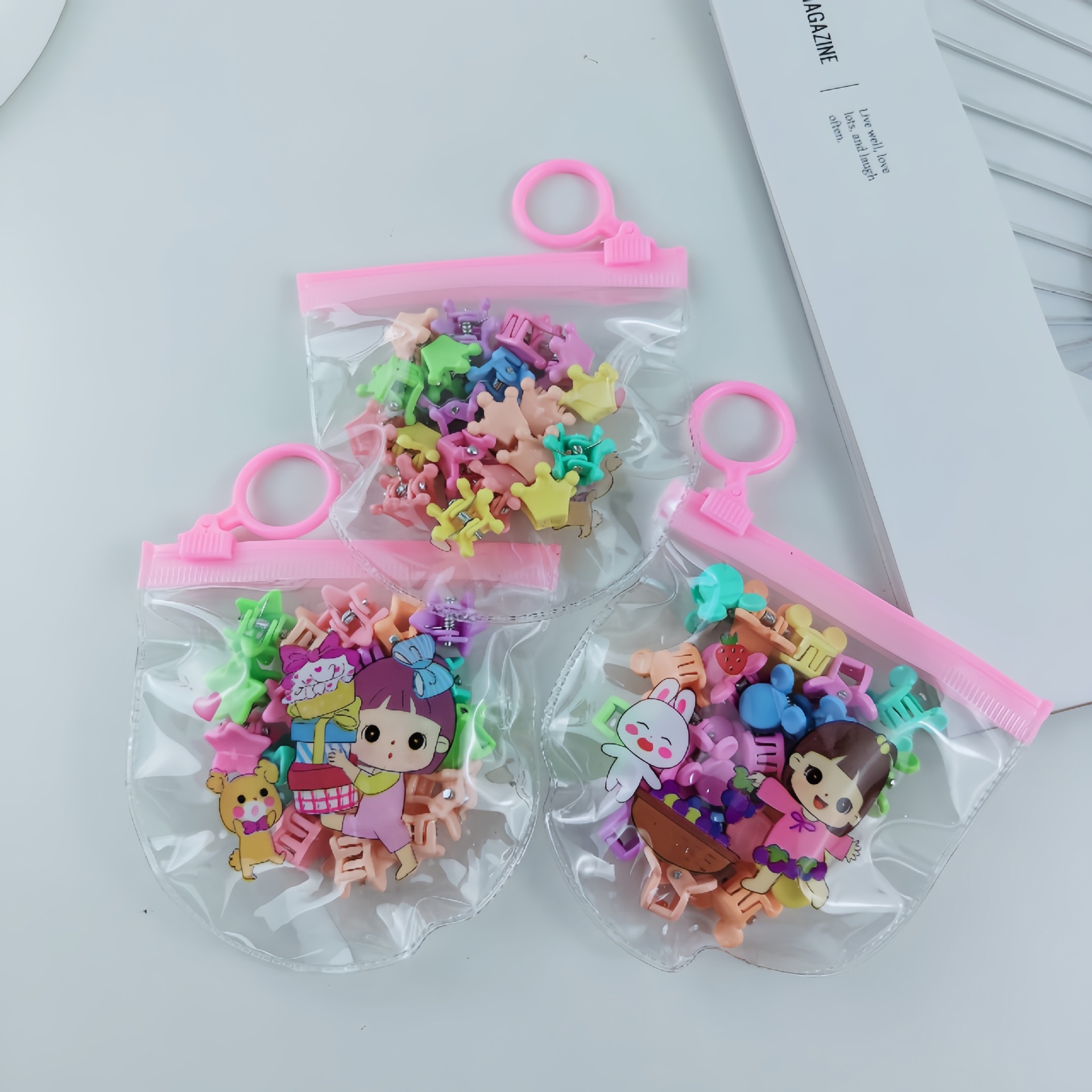 20 bolsas pequeñas pinzas de agarre mini exquisitas pinzas de cabello laterales pequeñas pinzas de cabello color caramelo pinzas de cabello flores pequeñas pinzas de frangeas de color