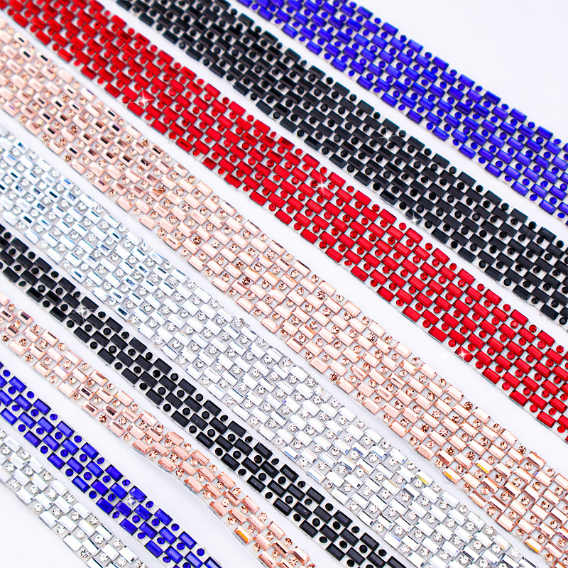 Nuevos productos Telas de diamantes de imitación Accesorios de ropa Cintas de diamantes de imitación Adhesivo Telas de diamantes de imitación autoadhesivas Decoración del hogar Pegatinas de diamantes de imitación Diamantes de imitación