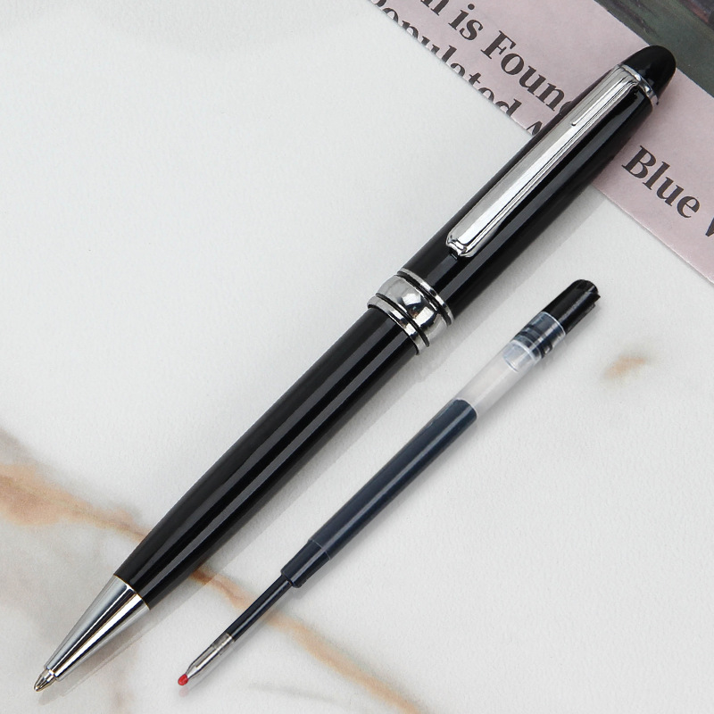Bolígrafo giratorio aceitoso de metal 1,0, exportación de alta gama, publicidad, regalo de oficina, impresión y grabado de logotipo, bolígrafo personalizado de negocios