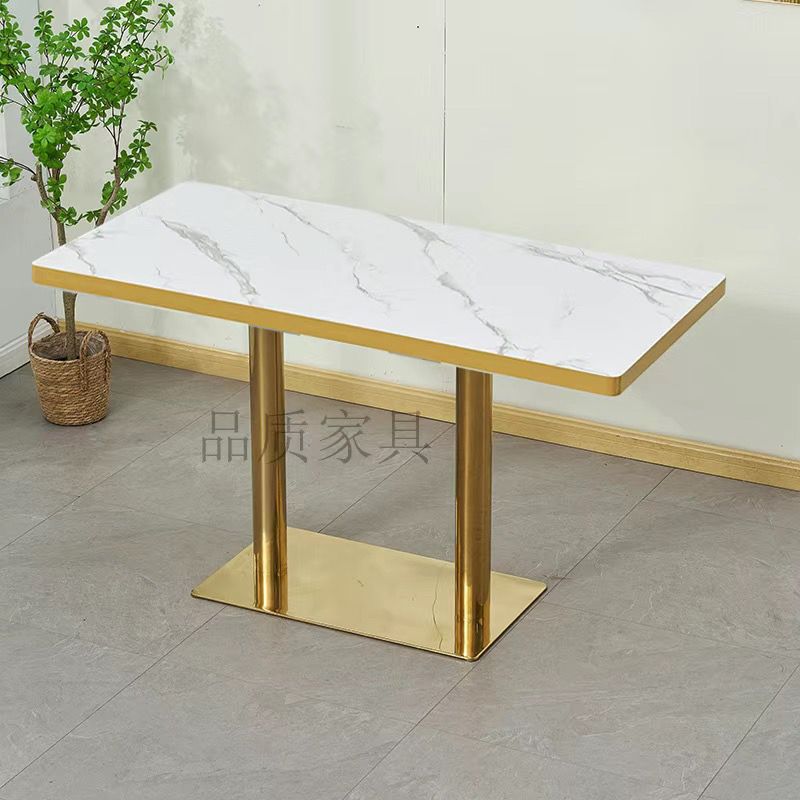Mesa de comedor restaurante leche tienda de té desayuno snack restaurante restaurante de comida rápida combinación de mesas y sillas simple y moderna