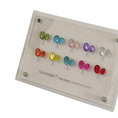 束色10色缤纷糖豆彩色糖果猫眼胶2025年新款多巴胺美甲甲油胶套胶